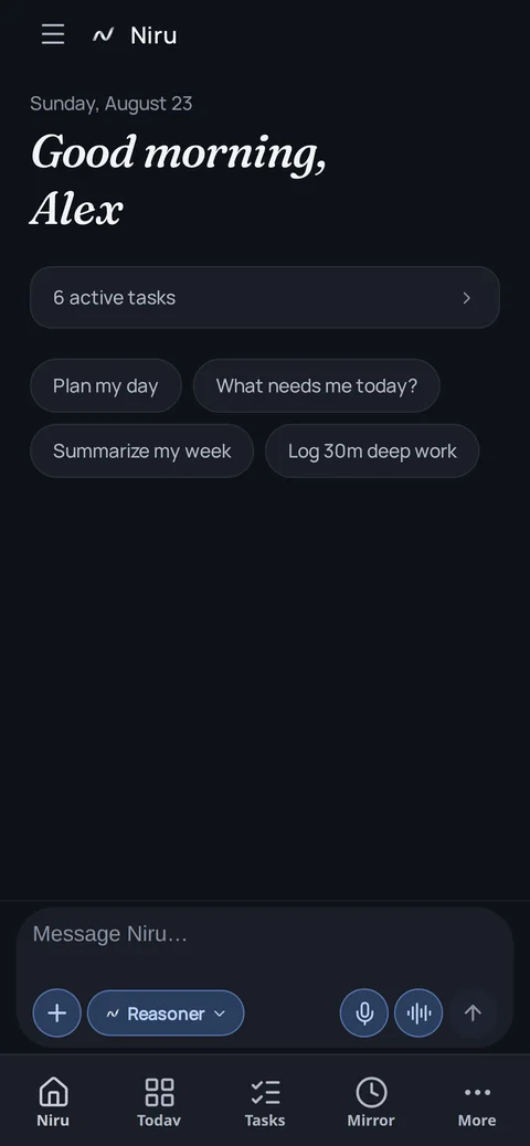 Mobile: Niru, voice-first